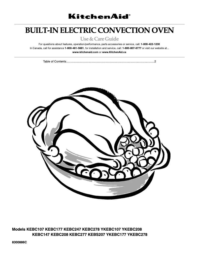 Page 1 de la notice Manuel utilisateur KitchenAid KEBC107KSS