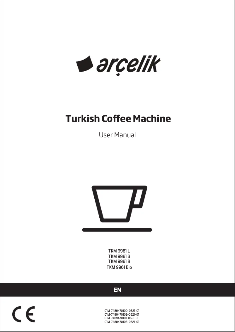 Page n°1 - Manuel utilisateur Arçelik TKM 9961 S