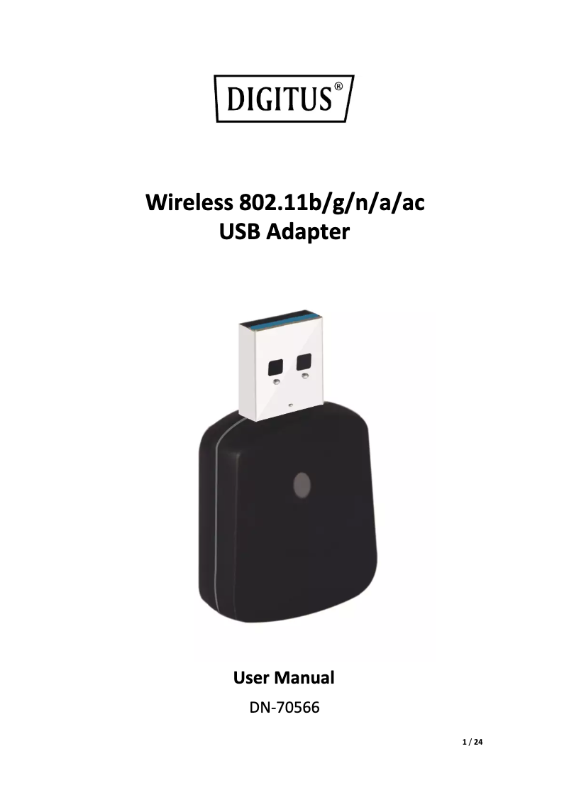 Page 1 de la notice Manuel utilisateur Digitus DN-70566