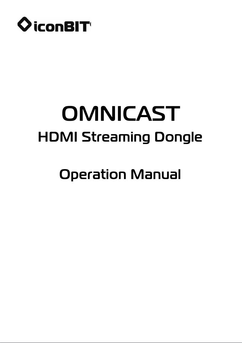 Page 1 de la notice Manuel utilisateur iconBIT OMNICAST