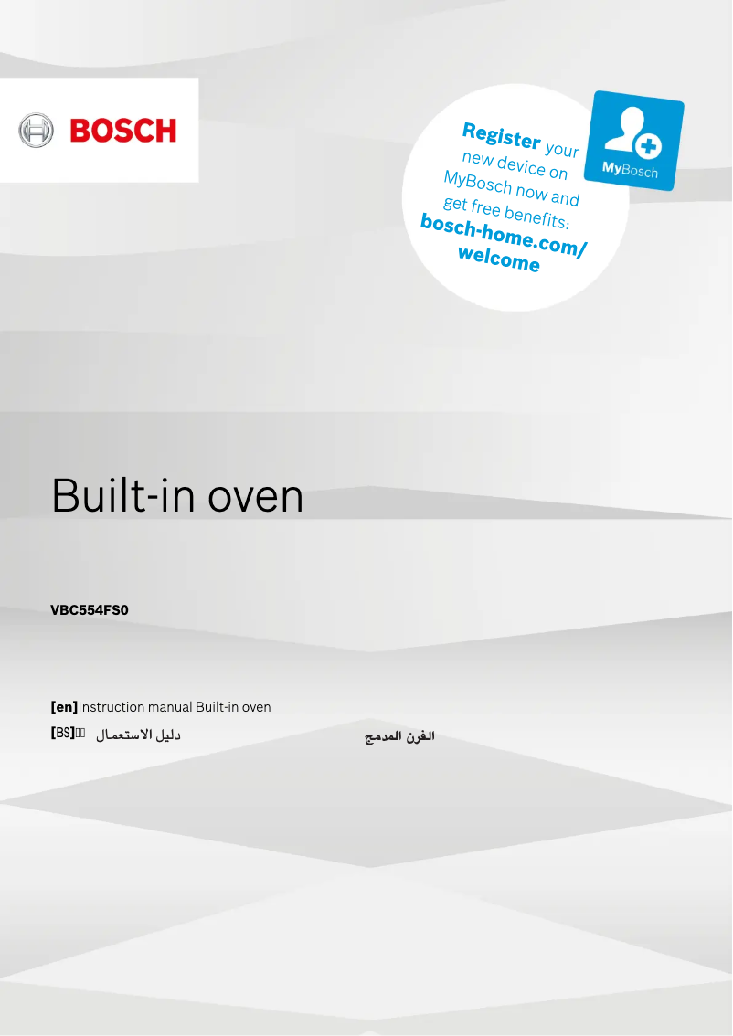 Page 1 of the manual User Manual Bosch VBC554FS0