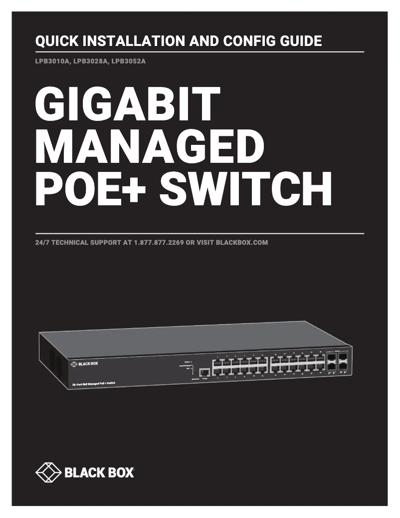 Page n°1 - Manuel utilisateur Black Box LPB3010A