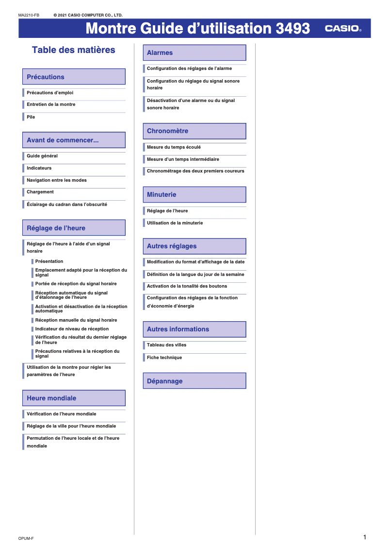Image de la première page du manuel de l'appareil Baby-G BGD-565