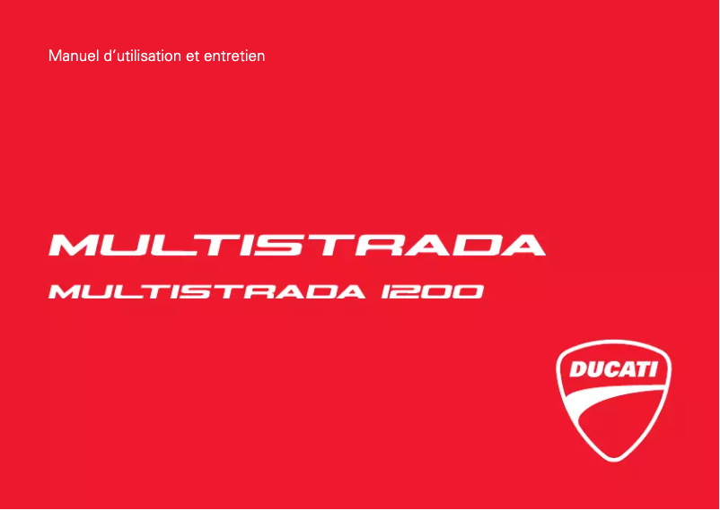 Page 1 de la notice Manuel utilisateur Ducati Multistrada 1200 (2016)