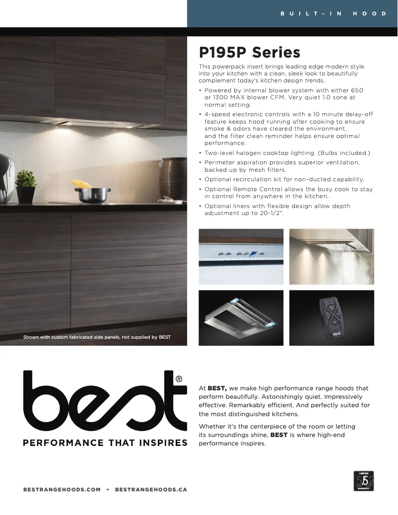 Page n°1 - Fiche technique Best P195P2M70SB