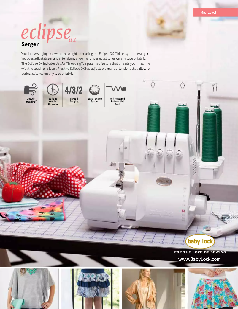 Page n°1 - Fiche technique Baby Lock Eclipse DX