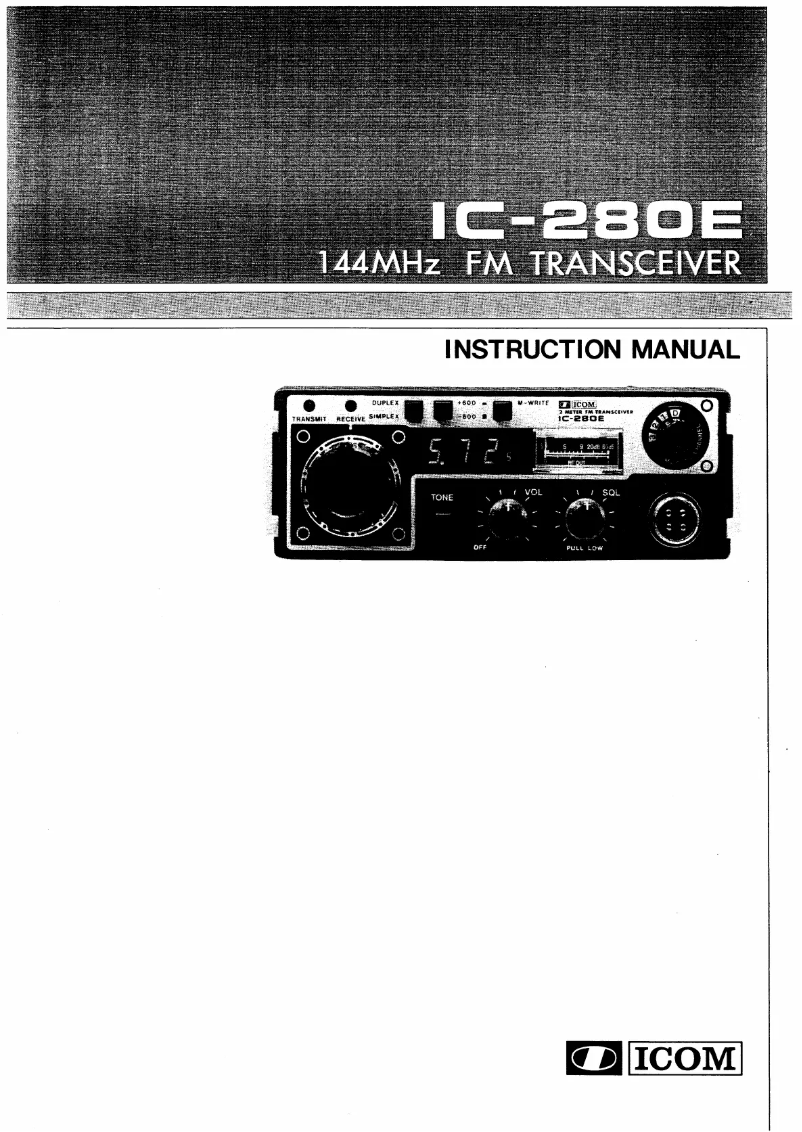 Page 1 de la notice Manuel utilisateur ICOM IC-280E