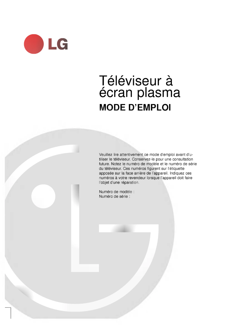 Image de la première page du manuel de l'appareil 42PX4RVA