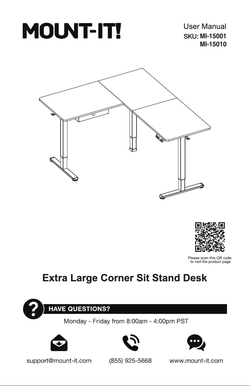Page 1 de la notice Manuel utilisateur Mount-It! MI-15010