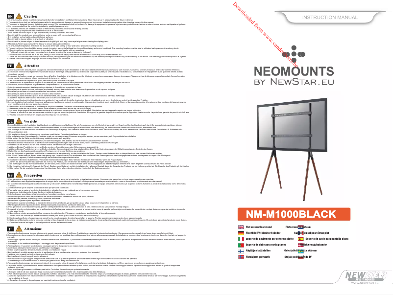 Page 1 de la notice Manuel utilisateur Newstar NM-M1000BLACK