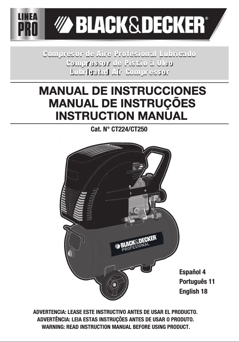 Page n°1 - Manuel utilisateur Black & Decker CT224