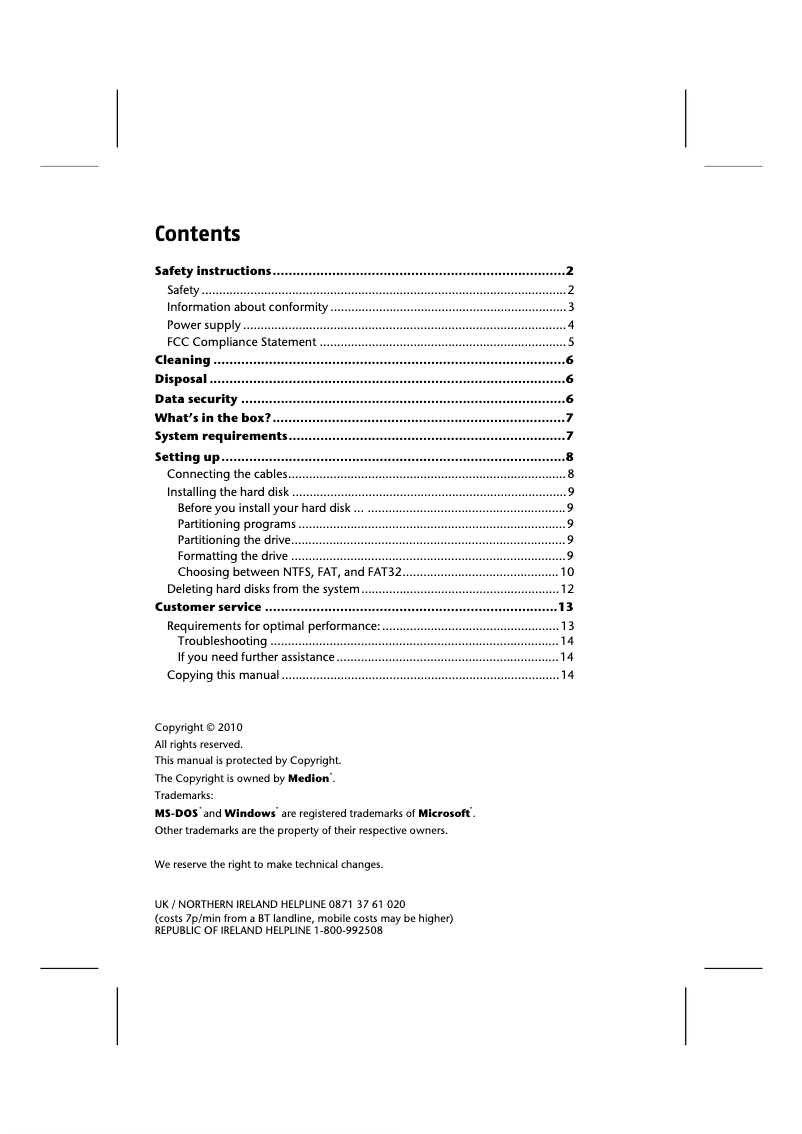 Page 1 de la notice Manuel utilisateur Medion E83741 (MD 90139)
