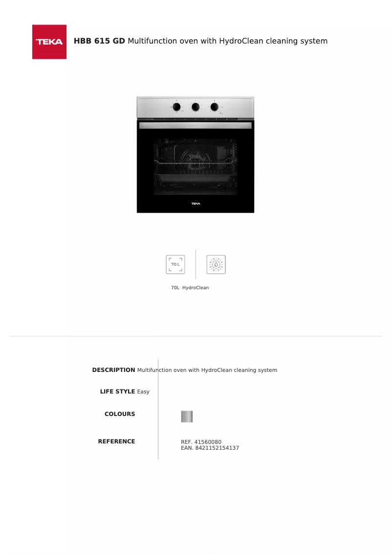 Imagen de la primera página del manual del dispositivo HBB 615 GD