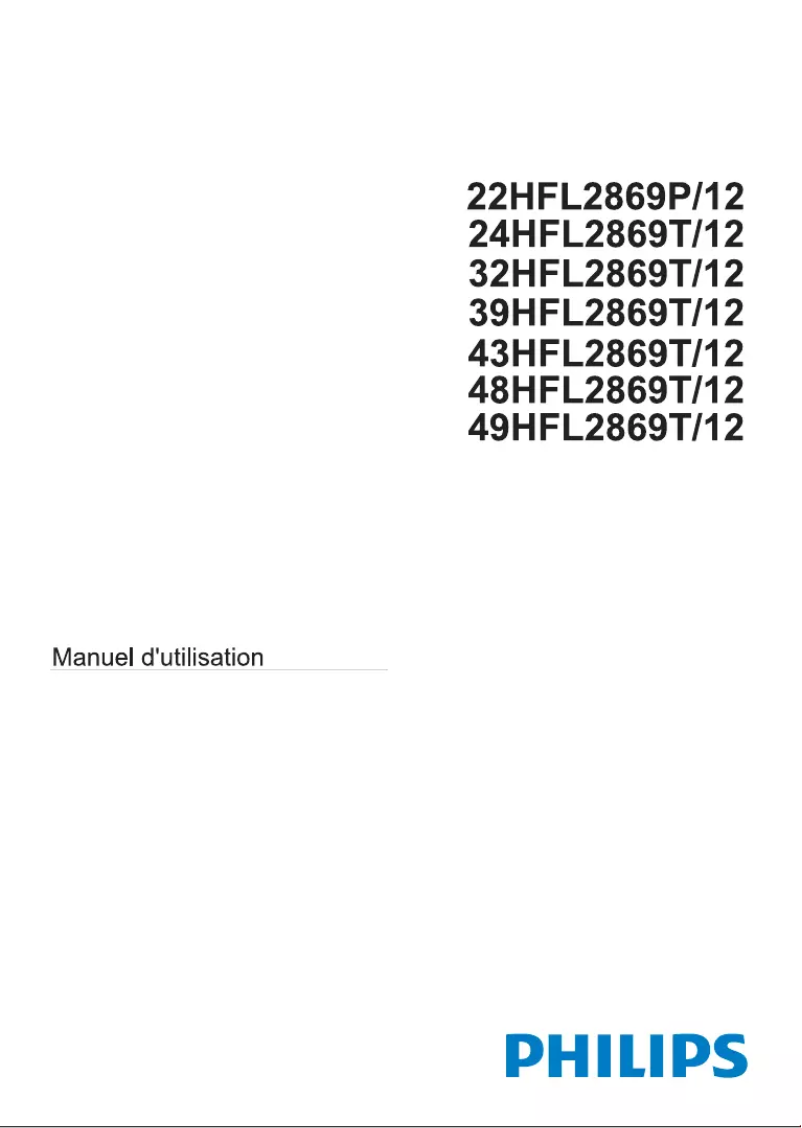 Image de la première page du manuel de l'appareil 32HFL2869T