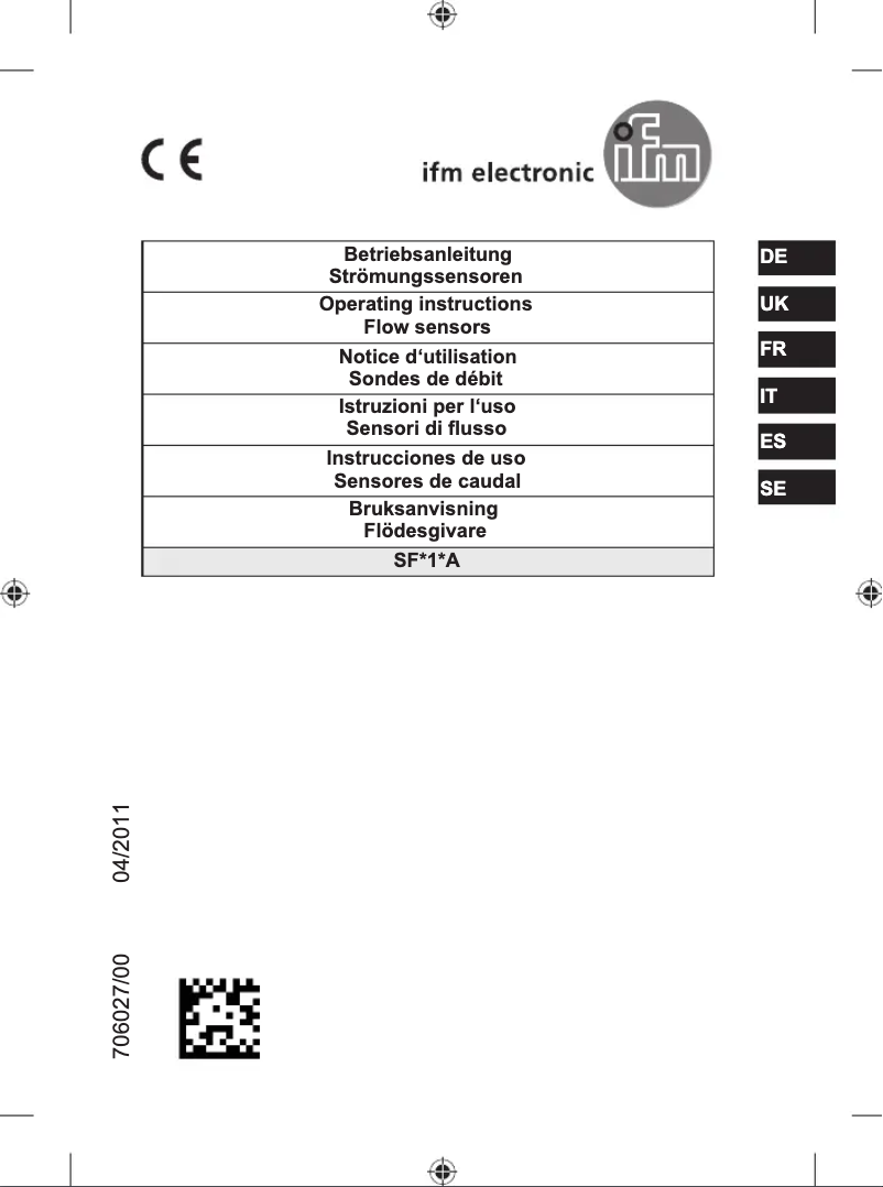Image de la première page du manuel de l'appareil SF111A