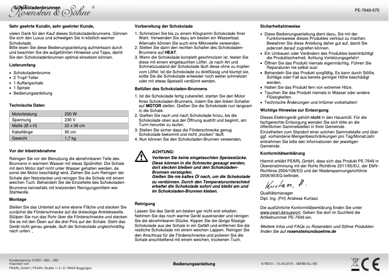Image de la première page du manuel de l'appareil PE-7649-919