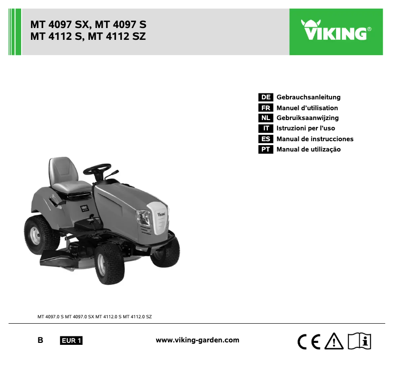 Page 1 de la notice Manuel utilisateur Viking MT 4112 S