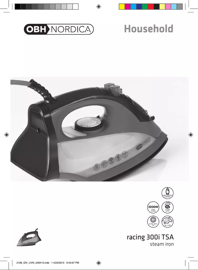 Page n°1 - Manuel utilisateur OBH Nordica Racing 300i TSA 2106