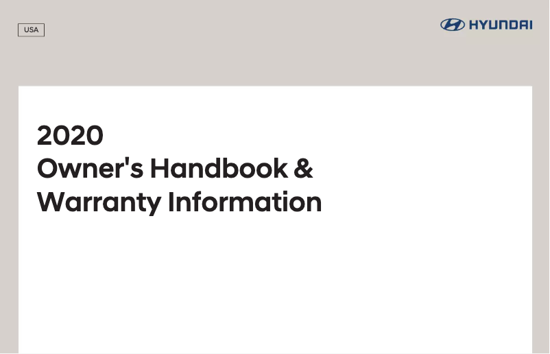 Page 1 de la notice Manuel utilisateur Hyundai Venue (2020)