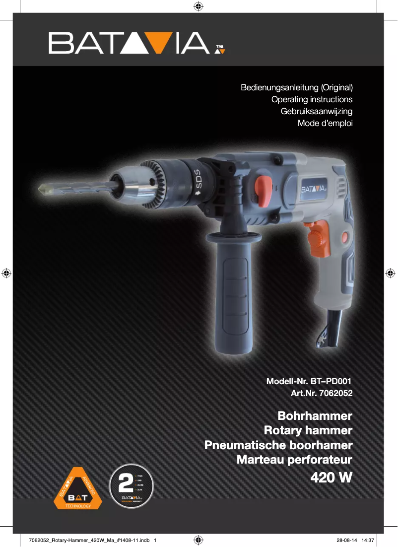 Page 1 de la notice Manuel utilisateur Batavia 7062052