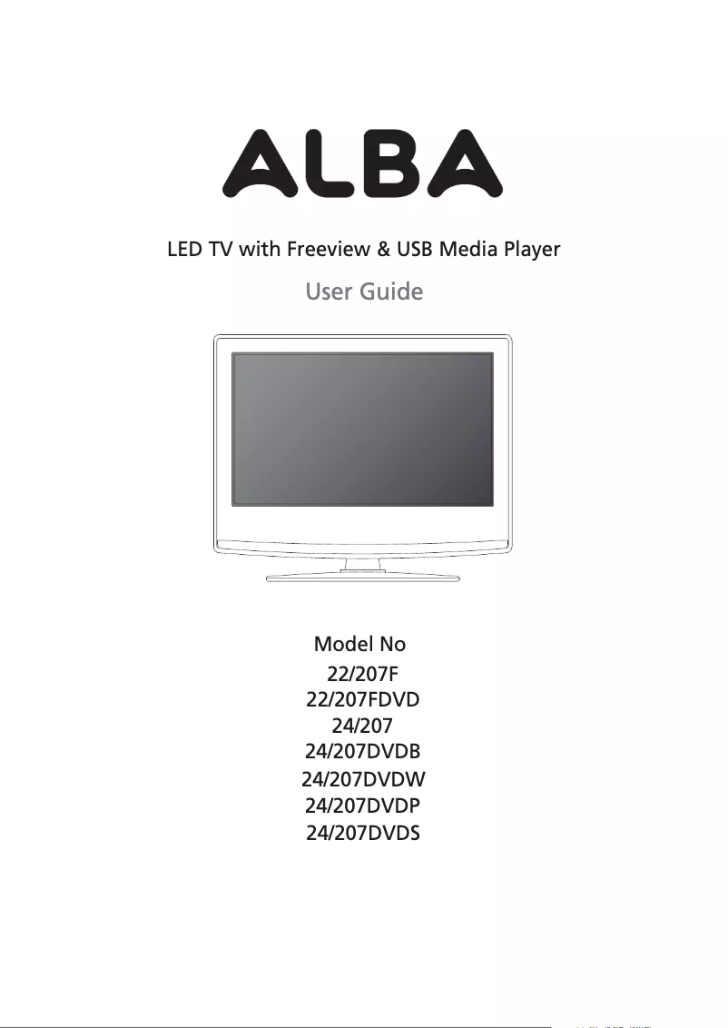 Page n°1 - Manuel utilisateur Alba 24/207DVDW