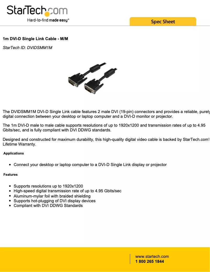 Página 1 del manual Manual de usuario StarTech.com DVIDSMM1M