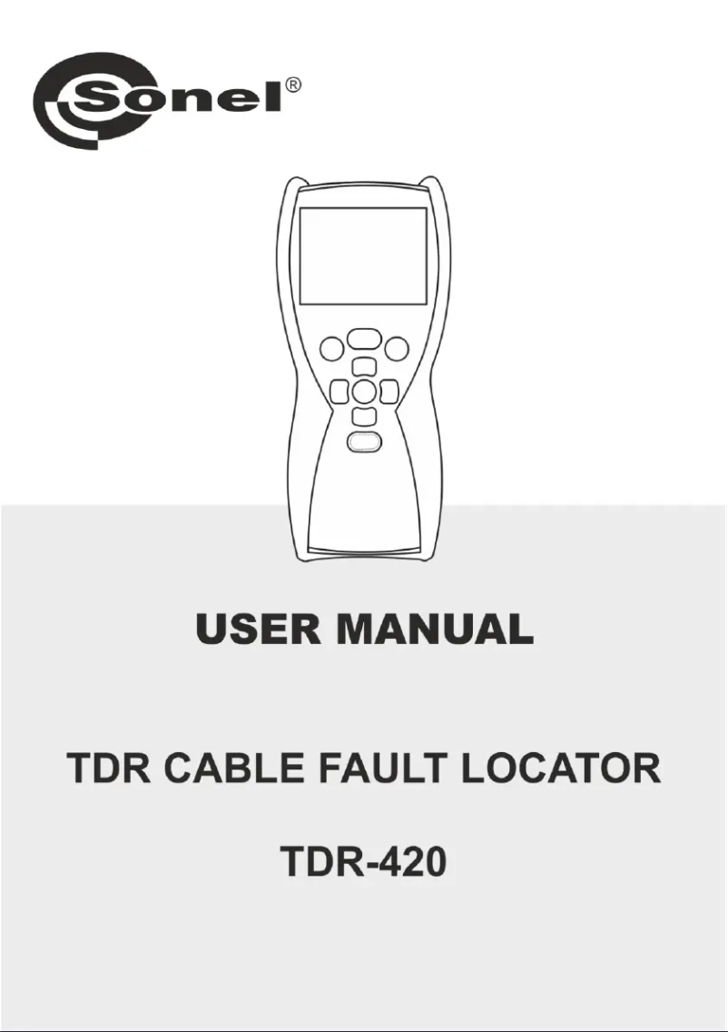 Page 1 de la notice Manuel utilisateur Sonel TDR-420