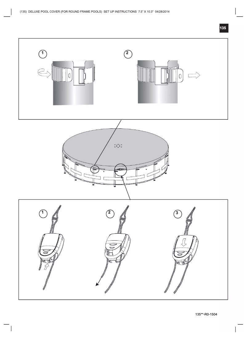 Page 1 de la notice Manuel utilisateur Intex Deluxe Pool Cover