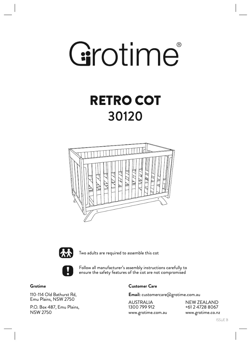 Página 1 del manual Manual de usuario Grotime Retro Cot