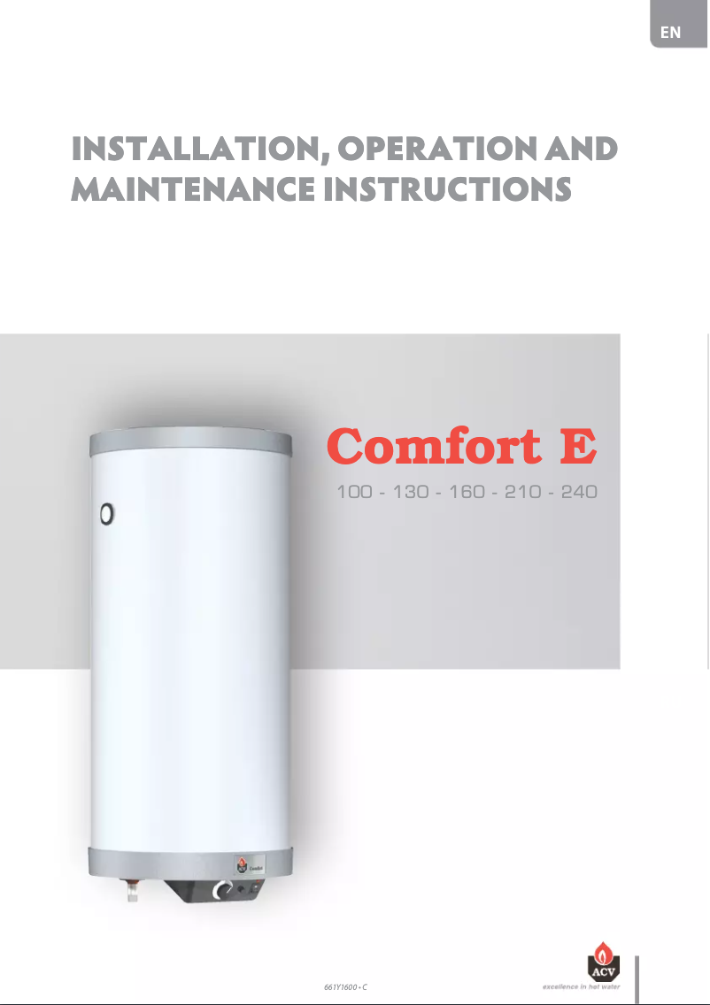 Página 1 del manual Manual de usuario ACV Comfort E 100