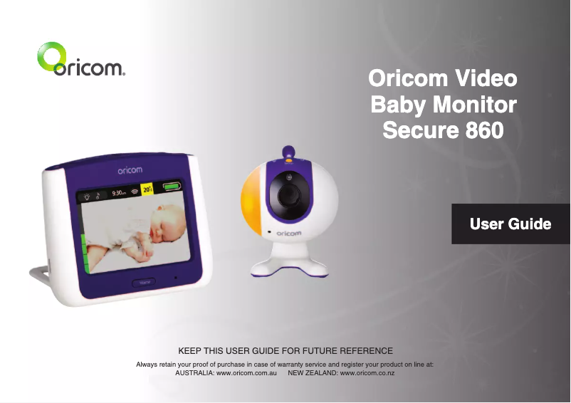 Page 1 de la notice Manuel utilisateur Oricom Secure 860