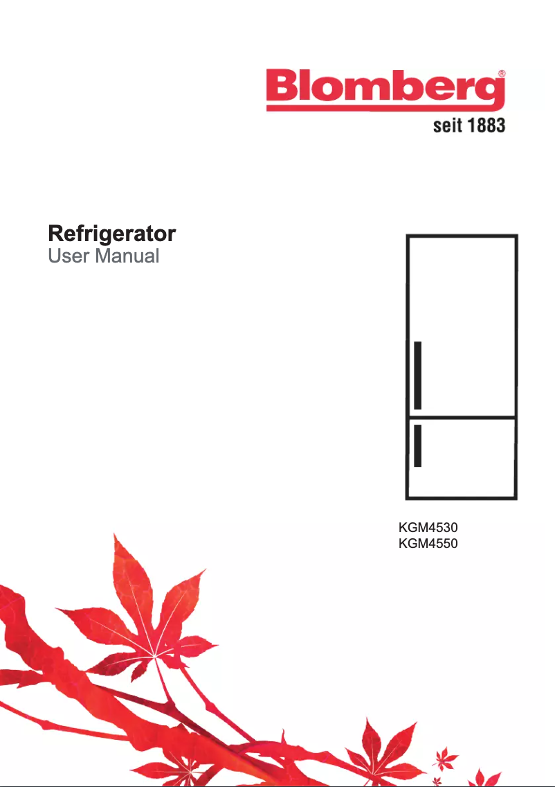 Page n°1 - Manuel utilisateur Blomberg KGM4550