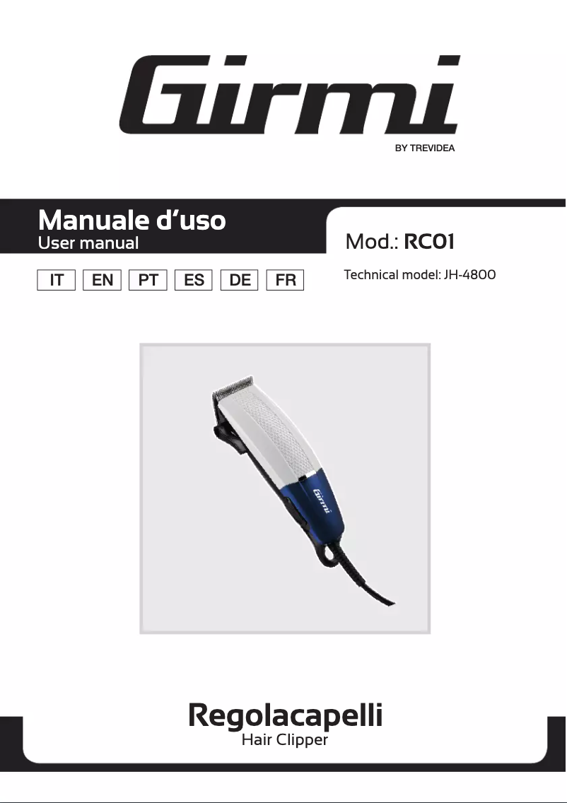 Image de la première page du manuel de l'appareil RC01