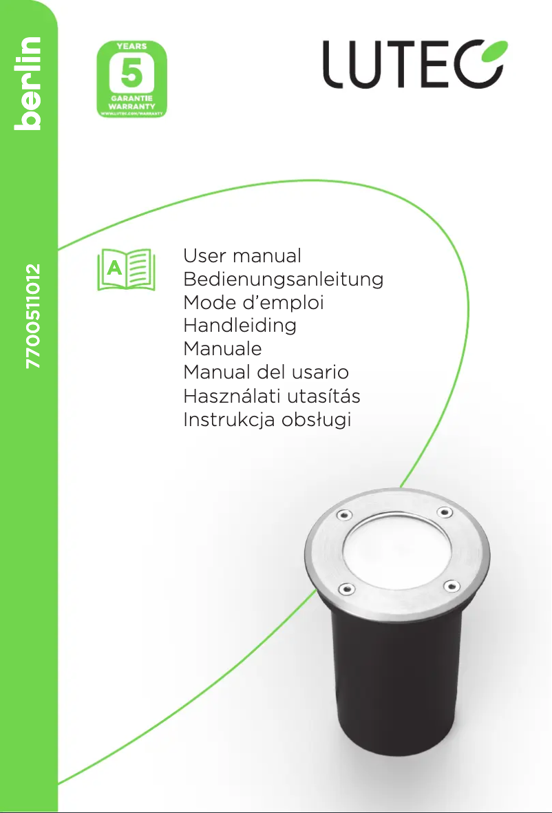 Page n°1 - Manuel utilisateur Lutec Berlin