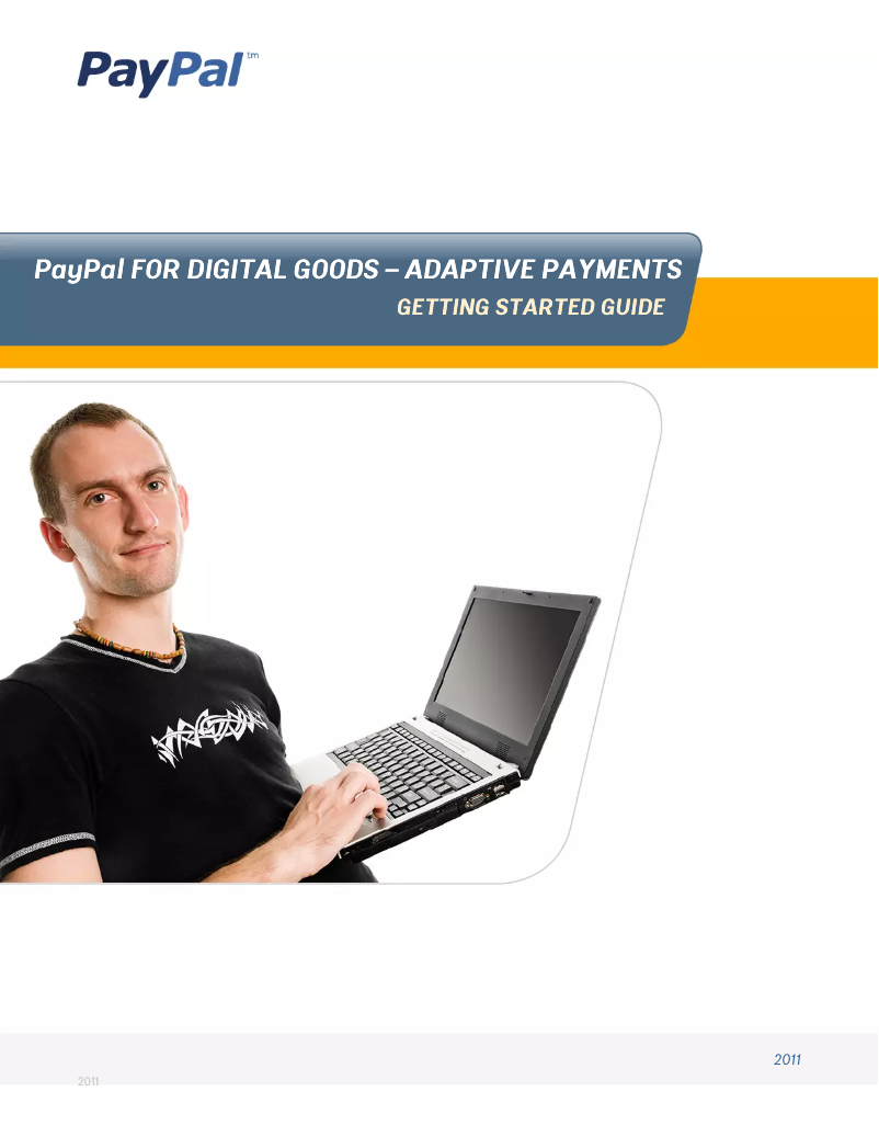Page 1 de la notice Manuel utilisateur PayPal Digital Goods - Adaptive Payments (2011)