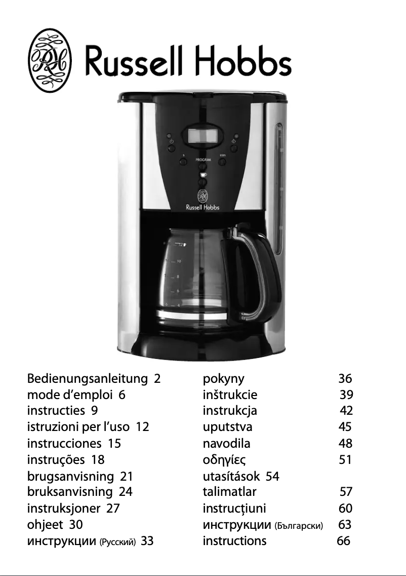 Page 1 of the manual User Manual Russell Hobbs 12693-56 Futura Memo