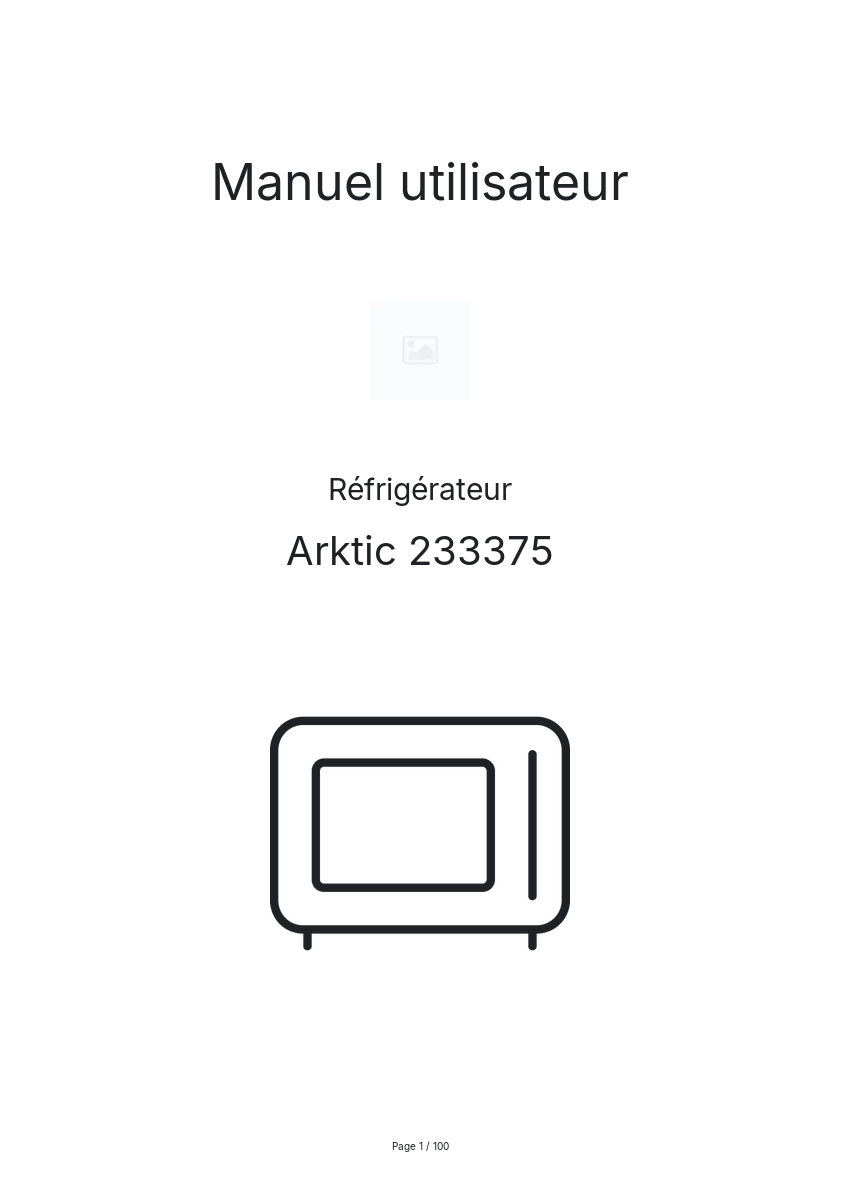 Page n°1 - Manuel utilisateur Arktic 233375