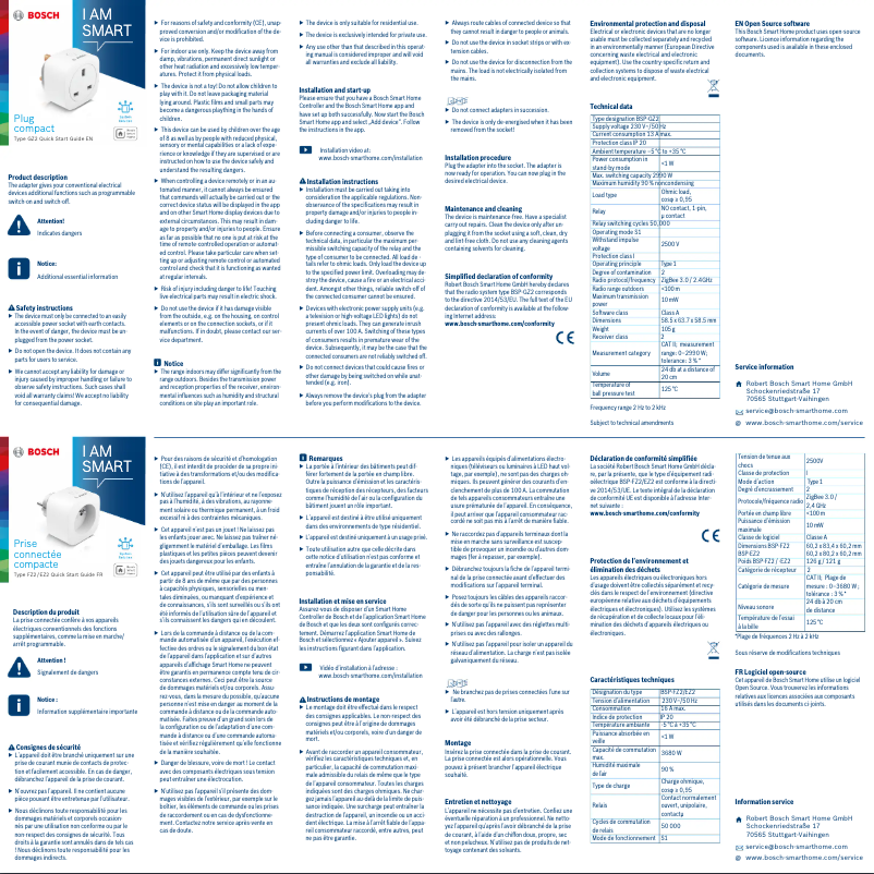 Página 1 del manual Manual de usuario Bosch Plug Compact