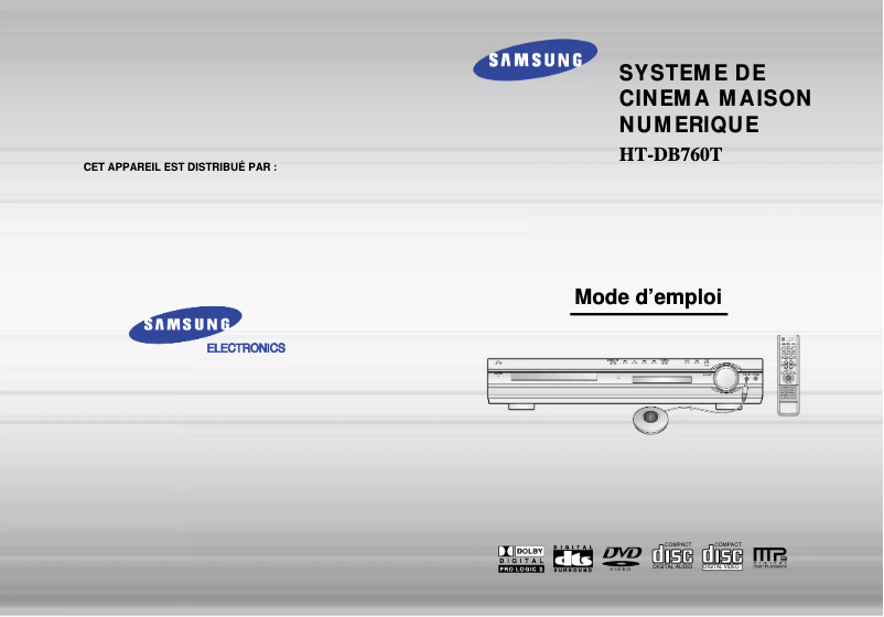 Page n°1 - Manuel utilisateur Samsung HT-DB760