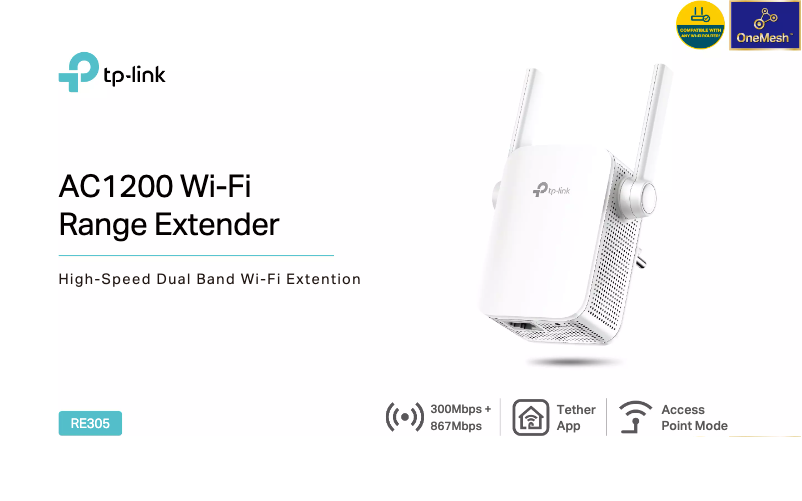 Page n°1 - Fiche technique TP-Link RE305