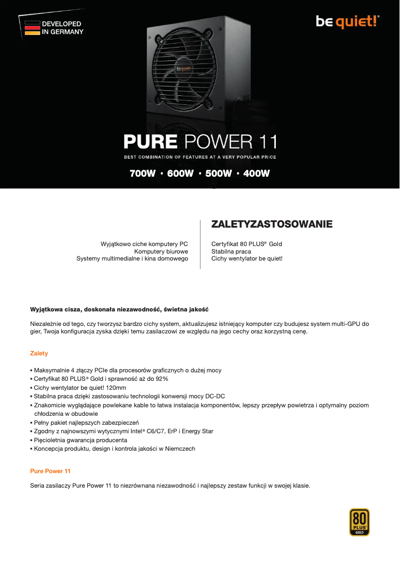 Image de la première page du manuel de l'appareil Pure Power 11