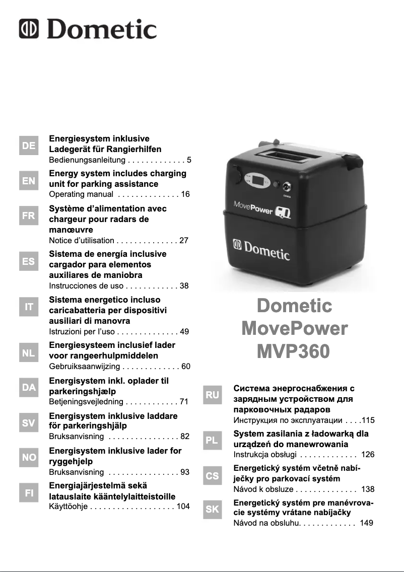 Image de la première page du manuel de l'appareil MovePower MVP360