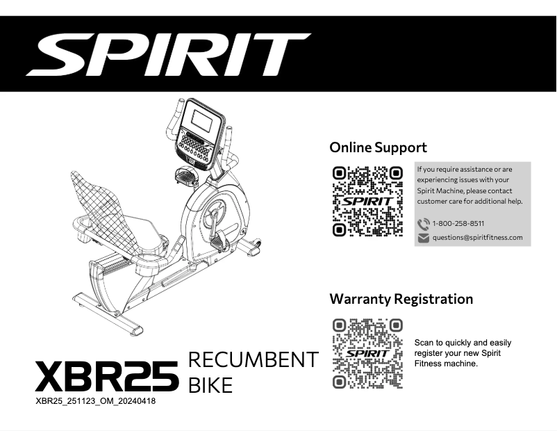 Image de la première page du manuel de l'appareil XBR25