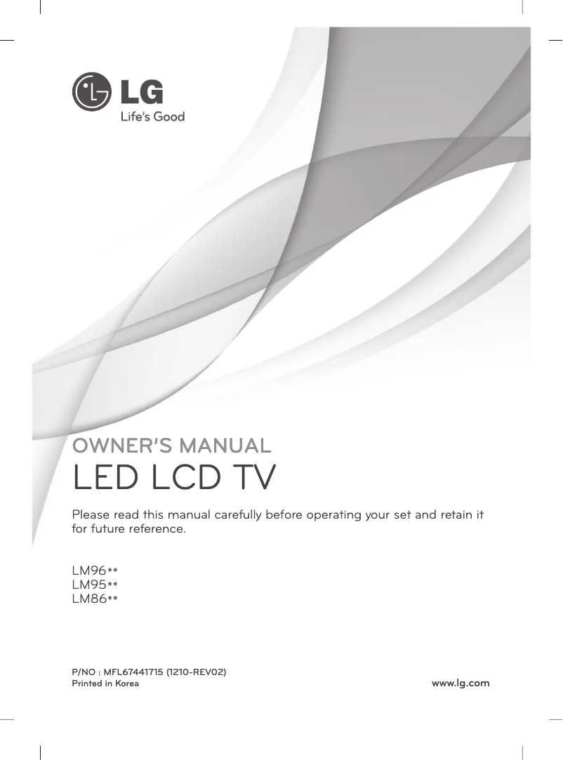 Page 1 de la notice Manuel utilisateur LG 42LM860W