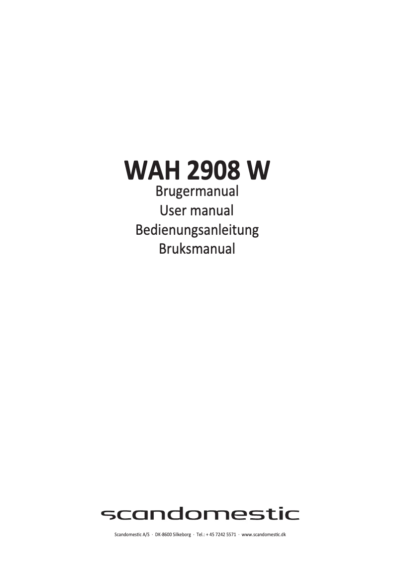 Page n°1 - Manuel utilisateur Scandomestic WAH 2908 W