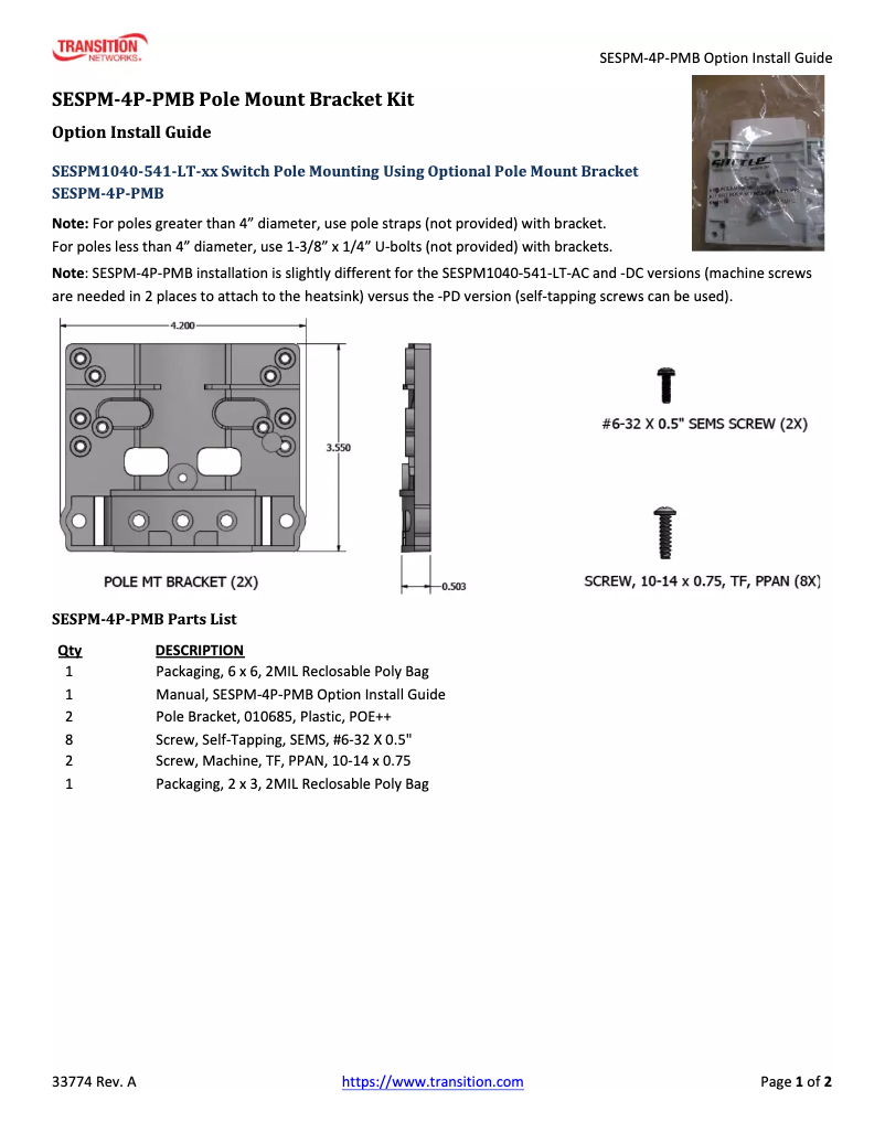Page n°1 - Manuel utilisateur Milan SESPM-4P-PMB
