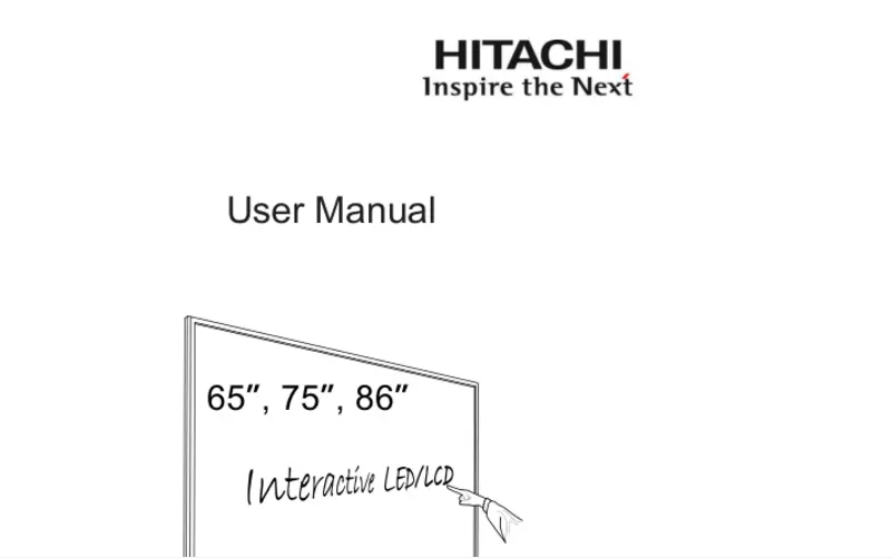 Page 1 of the manual User Manual Hitachi HILS75205