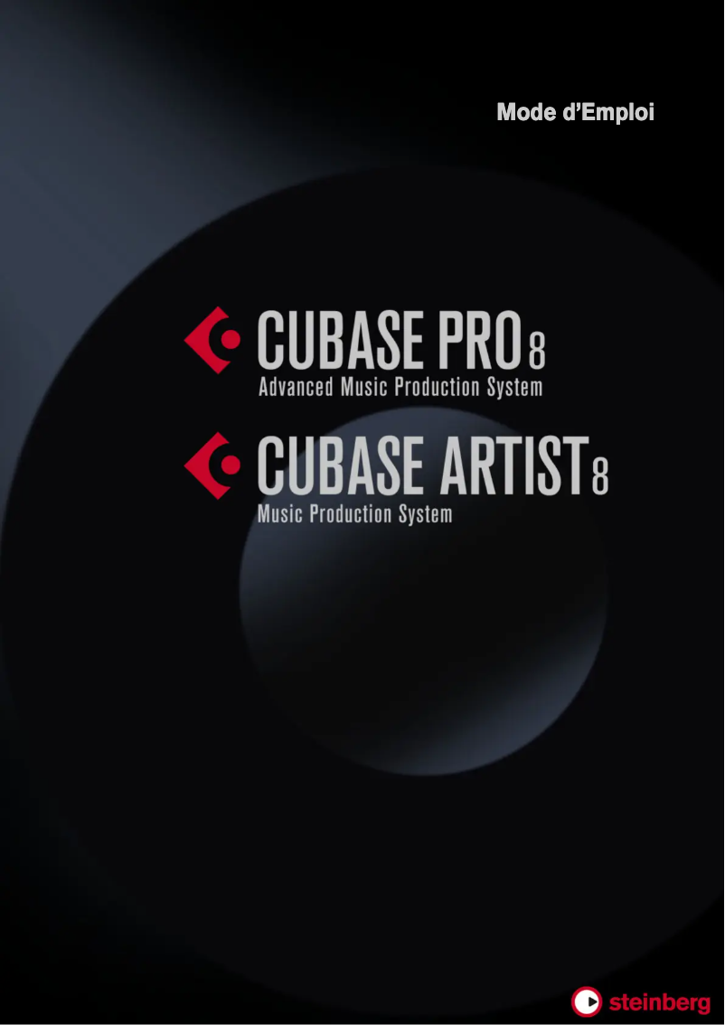 Image de la première page du manuel de l'appareil Cubase Artist 8