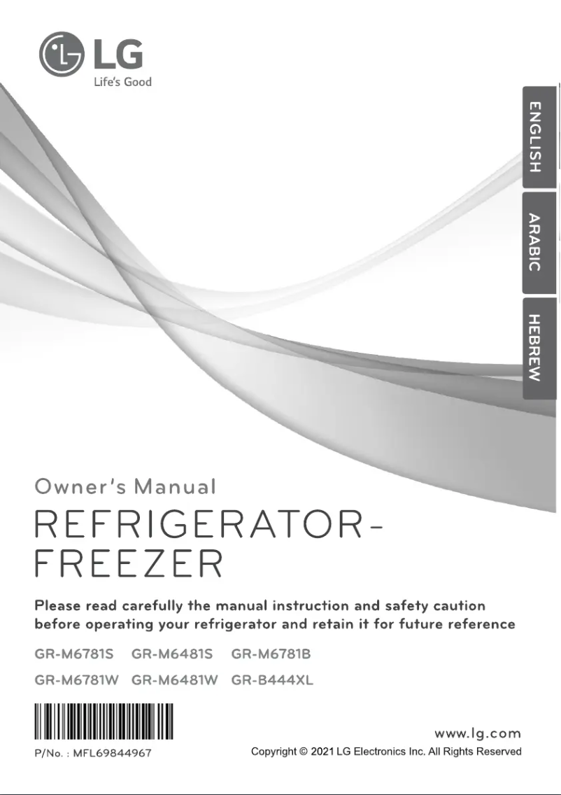 Page 1 de la notice Manuel utilisateur LG GR-M6781B