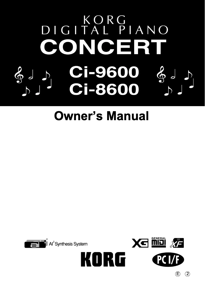 Page n°1 - Manuel utilisateur Korg Ci-9600